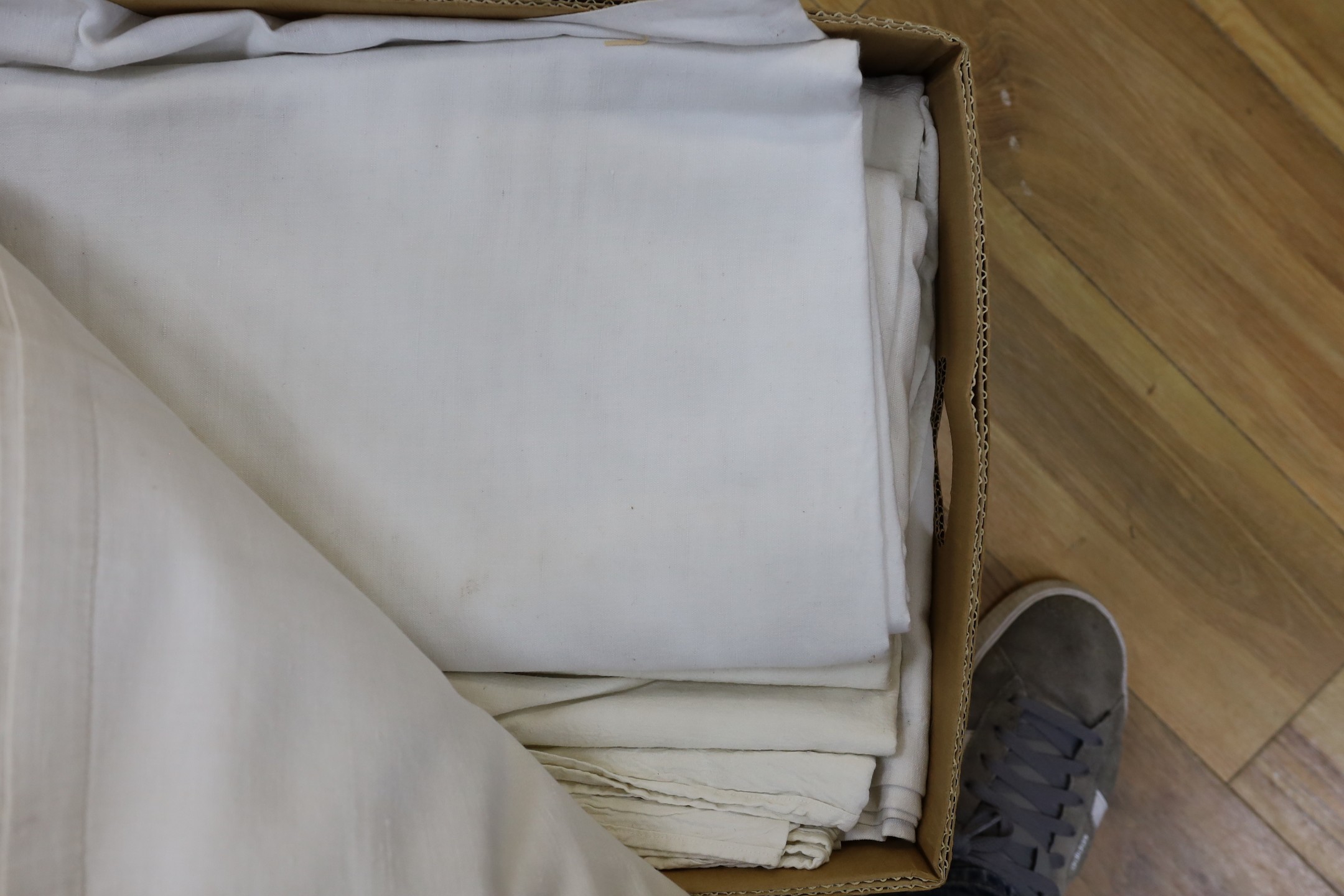 A box of eight French Provincial sheets